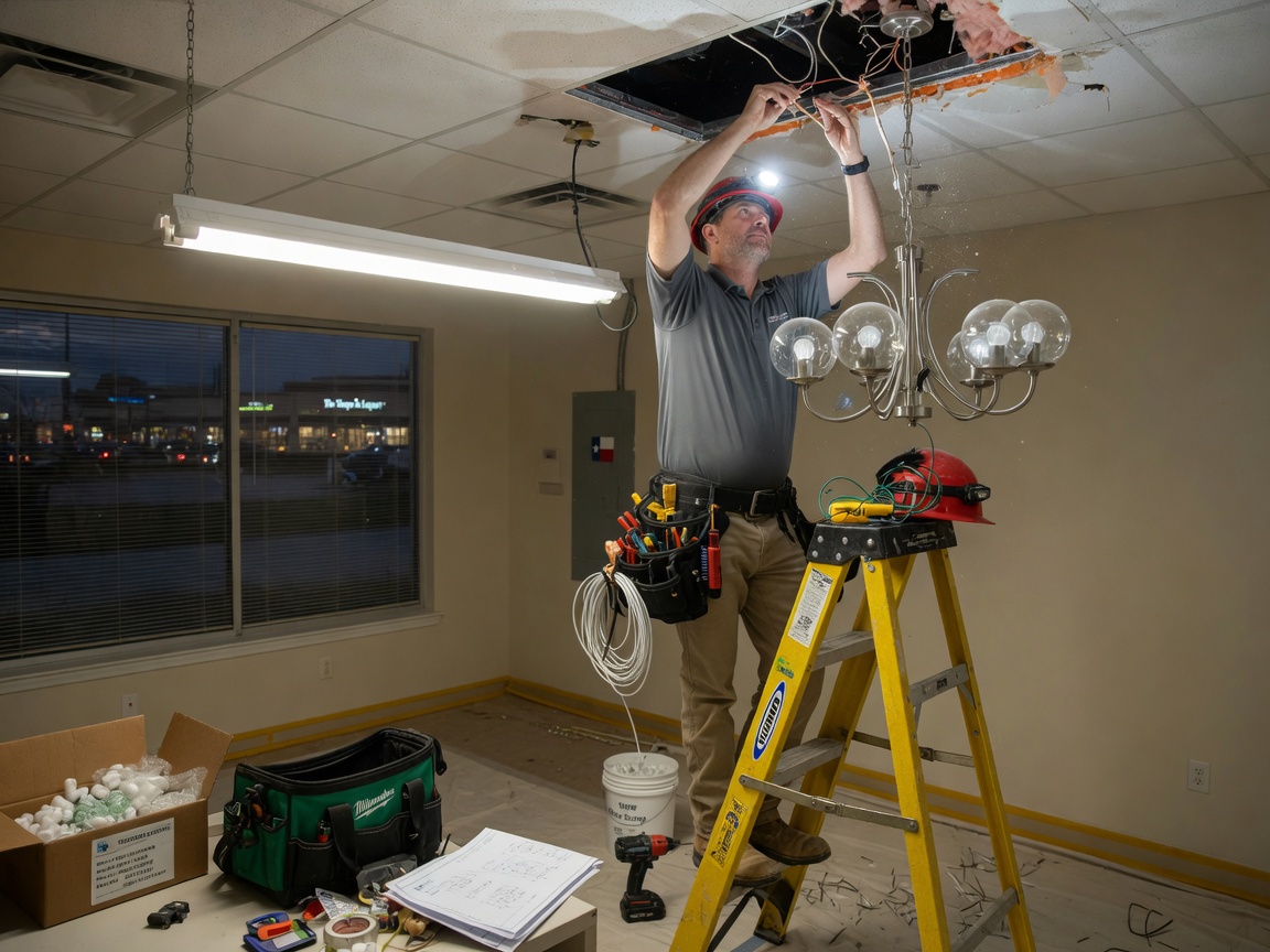 Lighting Fixture Installation in Plano